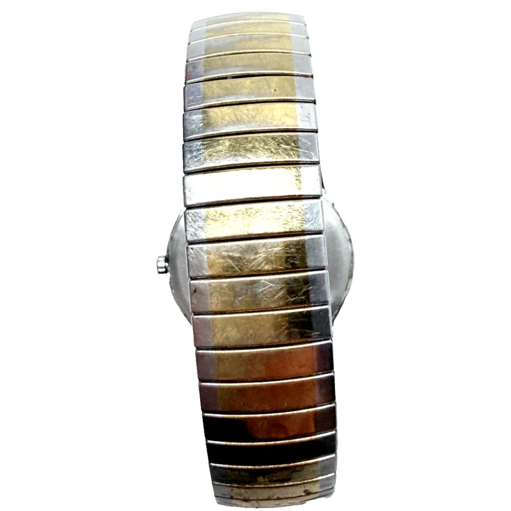 Timex Mens Watch 35mm Two Tone Stainless Steel Case And Band Date & Indiglo A11